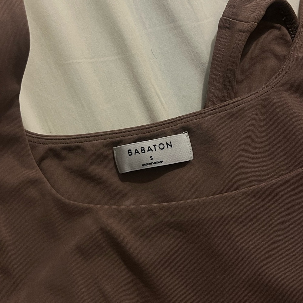 Aritzia Babaton Bodysuit in Deep Taupe